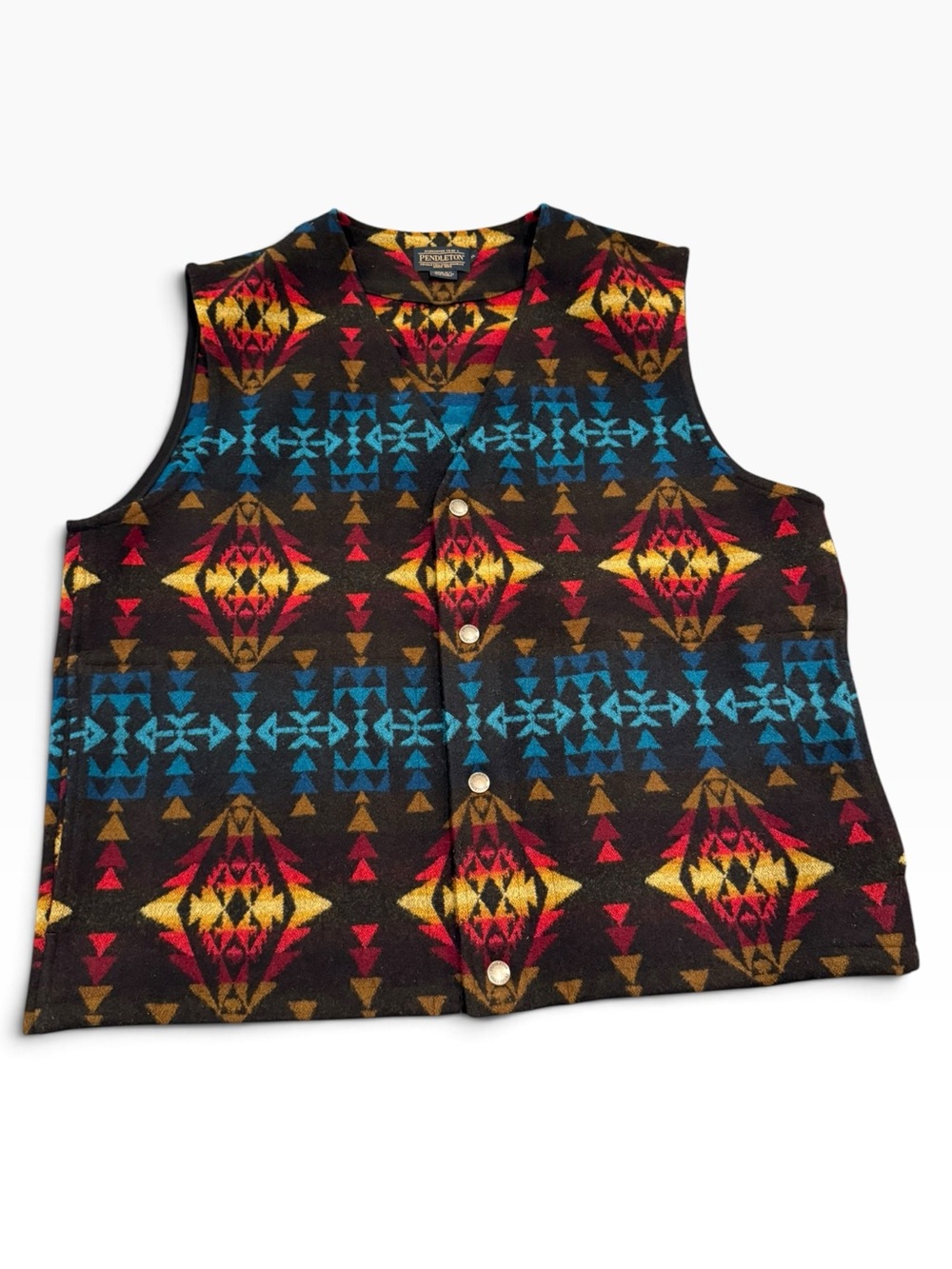 Pendleton Echo Canyon Wool Snap Vest Men’s XL Southwestern Western RK499